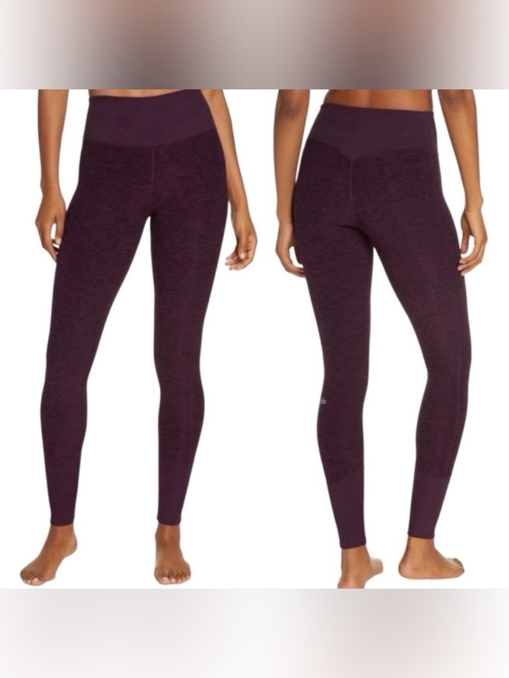 Alo Yoga softsculp leggings maroon heathered black small full length